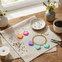 3 x Ofanim 10/20/30/50/100 Pcs 5 Style Valentine's Day Candy Heart Charms Pendant DIY Heart Earring Charms Craft Supply for Jewelry Making