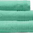Cosy House Collection 3-Piece Essential Cotton Bath Towel Set - Ultra Soft, Absorbent & Quick Drying - Luxury 100% Cotton Plush Towel - for Bathroom, Shower & Kitchen (Turquoise)