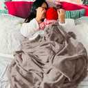 Bedsure GentleSoft Fleece Throw XL Blanket Mocha Brown - 300GSM Soft Lightweight Plush Cozy Blankets for Bed, Sofa, Couch, Travel, Camping, 50x70 inches