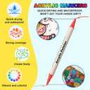 60 Colors Dual Tip Acrylic Paint Pens Markers Dual Tip Markers Art Canvas Kit Paint Brushes for Canvas Painting Drawing Graffiti Waterproof and Colorfast
