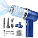 Cordless Handheld Vacuum Cleaner, 120W 9000PA 2-in-1 Rechargeable Car Vacuum with LED Light Portable Vacuum Cleaner for Car/Home/Office/Pet Hair