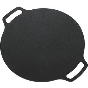 Korean Grill Pan Nonstick Round Griddle Pan Double Handle Korean BBQ Grill Plate for Gas Stove Top Outdoor Barbecue (36cm)