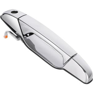 Exterior Chrome Door Handle Front Left Driver Side Replacement for 2007-2013 GMC Sierra Yukon XL Denali, Chevy Tahoe Avalanche Silverado Suburban, Cadillac Escalade ESV, Replace# 20828258,22738721,80546