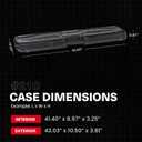 Condition 1 42 Economy Single Gun Carrying Case Model 210 with Foam, Long Storage Case, Fits Scope, Lockable TSA Friendly, Water Resistant, Made in USA, 42.03"x10.50"x3.81", Large