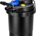 VIVOGROW Bio Pressure Pond Filter, with 13W UV-C Light, 1840 GPH Suitable for Koi Ponds up to 1000 Gallons or Landscape Pools up to 2100 Gallons