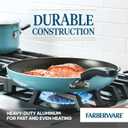 Farberware Cookstart Aluminum DiamondMax Nonstick Frying Pan, Large Skillet, 12.25-Inch, Aqua