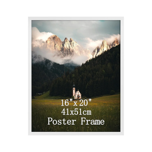 Giftgarden 16x20 Picture Frame White, 16 by 20 Thin Poster Photo Frame for Wall Display, Single