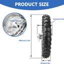 2.5-10 10" Rear Wheel Tire and Rim 1.4 x 10 And Drum Brake With 12mm Bearing for 50/70/90/110cc BBR50 DRZ70 TTR50 CRF50 PW50 TTR50 Chinese SSR Dirt Pit Bike ATVs, 2.50-10 with Drum Brake