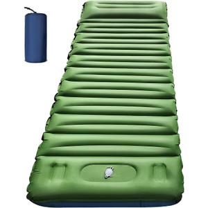 Ultralight Camping Sleeping Pad - 5 Inch Thick with Built-in Pillow & Foot Pump, Inflatable Sleeping Pads for Camping, Backpacking,Hiking, Tent