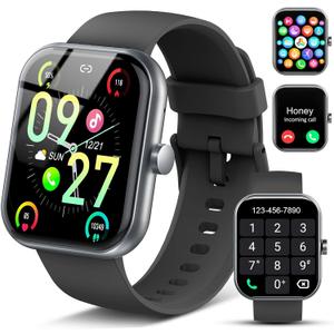 Smart Watch for Men Women (Answer/Make Call), 2025 1.83" HD Touchscreen Fitness Tracker, 110+ Sport Modes, Fitness Watch with Heart Rate/Sleep Monitor/Step, IP68 Waterproof Smartwatch for Android iOS