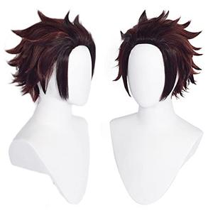 Short Wavy Dark Red Wig Anime Wig Halloween Costume Party Cosplay Wig