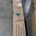 38" x 80" Sliding Glass Barn Door with 6.6FT Barn Door Hardware Kit Included, Assemblely Needed, Waterproof PVC Surface, White, 3 Panels Frosted Glass