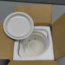 HAOTOP Garlic Keeper with Lid, Ceramic Garlic Saver Container for Countertop, Kitchen Decor (White)