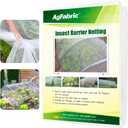 Agfabric Garden Netting 6.5'x15' Insect Pest Barrier Bird Netting for Garden Protection,Row Cover Mesh Netting for Vegetables Fruit Trees and Plants,White