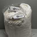 Electric Heated Blanket Queen Size 84"x90" - Dual-Sided with Microplush & Sherpa Fabric, 4 Heat Settings & 10 Hours Auto Off, Dual Controller, Machine Washable - White (05-lvory)