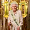 100th Birthday Decorations for Women with 100th Birthday Sash and Crown, Number Balloons, Birthday Card, Cake Topper and Candles, Happy 100 year old Female Gifts for Her, Gold