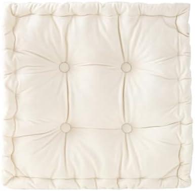 vctops Chair Cushion for Dining Chair, Soft Velvet Square Seat Cushion with Ties Cozy Indoor Chair Pad Cushion for Office Kitchen Dining Room (Beige,16"x16")