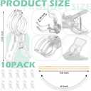 Amyhill 10 Pack Large Balloon Arch Clips Plastic Transparent Backdrop Spring Clamps 3.5 Inch Heavy Duty Clip and 100 Pcs Clear 260 Long Balloons Arch Kit Birthday Decoration Crafts Photography