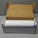 Goodluck 54 Inch X 300 Feet Plastic Table Cloths with Cutter Box, White Disposable Table Cover Roll, Plastic Tablecloth for Party, Banquet, Wedding, Birthday, Anniversary