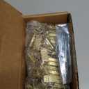 BlastHome Luxury Curtain Rings  Premium Metal with Quiet, Smooth, Removable Nylon Inserts  Pinhooks and Clips Included  1 1/2" Inside Diameter  18 Rings for Two Standard Curtains  Brushed Gold