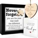 Thank You Appreciation Gift for Teacher Boss Leader Coworker, Never Forget the Difference You Make, Plaque Ornament Card Gifts Men Women, Office Desk Decor for Christmas Retirement Farewell Going Away HF395 (4.7L" x 4.7W")