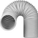 TURBRO Portable Air Conditioner Exhaust Hose, 5.9 Inch Diameter Counter Clockwise, 78 Inch Length (White)