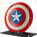 Clear Acrylic Display Case Self Assembly for Lego 76262 Acrylic Display Box Alternative Glass Case for Lego Captain America's Shield 76262 (50x25x50cm, 19.7x9.8x19.7inch)