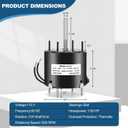 D132 161M08 3.3" Frame Shaded Pole Motor, 1/20HP, 1550 RPM, 115V, 60Hz Low Noise, Smooth & Durable Operation, Sleeve Bearing, CW Rotation, for HVAC, Fans & General Purpose Use