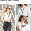 TENOC Adjust Length Phone Crossbody Strap, Detachable Cellphone Wrist Strap, Universal Phone Lanyard