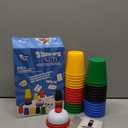 Quick Stacking Cups Game for Kids - Classic Matching Speed Cup With 24 Cards & 30 Cups - Parent-Child Interactive Family Game for Party or Travel