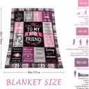 Best Friend Blanket 60"x 50", Friends Gifts for Women, Best Friend Birthday Gift for Women, Bestie Gift' for Woman, Friends Gifts for Mother's Day, Bestie Blanket
