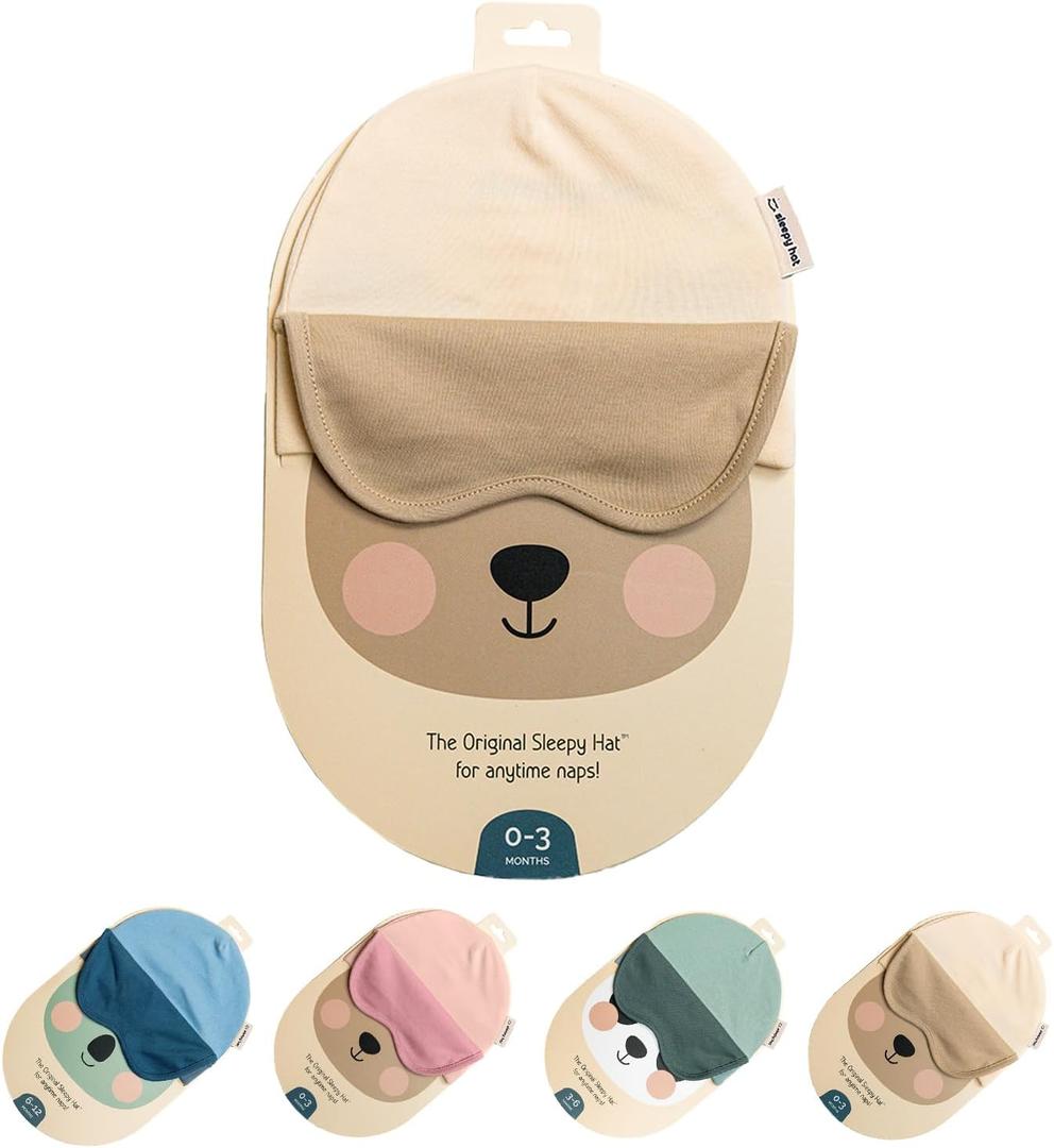 The Original Baby Sleep Mask & Soft Eye Shade Newborn, Sun Hat & Beanie Travel & Baby Gifts