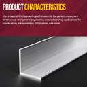 2 PCS 1.5" x 1.5"x 1/8" Aluminum Angle 6061, 13 in Long Aluminum Angle Stock, T6511 Mill Stock, 3mm Thick