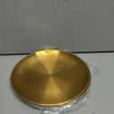 Reusable Gold Metal Plates, Set of 4, Small Stainless Steel Desserts Dishes for Home Kitchen Restaurant Bar Outdoor Party (6.7" Round Plates)
