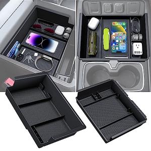 Sinvanho 1PCS Center Console Organizer Compatible with Chevy Silverado/GMC Sierra 2014-2018 1500/2500/3500HD Armrest Box Storage Tray, Truck Accessories, Full Console w/Bucket Seats Only