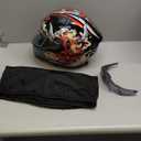 KYPARA Full Face Motorcycle Helmet with Internal Tinted Visor & DOT Approved for Moped ATV Cruiser Scooter (Samurai Spirit, Medium)