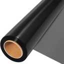 JOYIT Black Cellophane Wrap Roll (100 Ft. Long X 17.5 in. Wide) - 2.5 Mil Thick Transparent Black Cellophane Wrapping Paper, Colored Cellophane Wrap for Gift Flower Basket Decoration