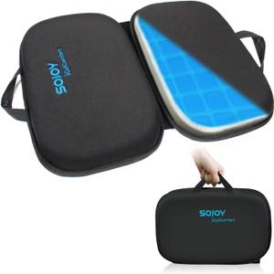 Sojoy iGelComfort 3 in 1 Foldable Gel Seat Cushion Featured with Memory Foam (A Must-Have Travel Cushion! Smart, Easy Travel Cushion) (Size: 18.5 x 15" x 2")