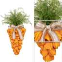 KI Store Tulip Carrot Wreath Orange Carrot Swag Easter Door Decoration Spring Decor for Door Window