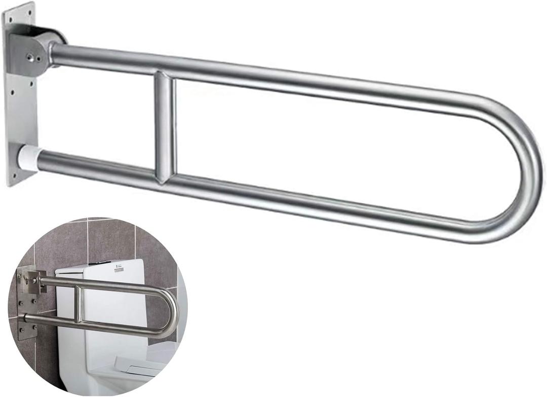 FlySkip Toilet Grab Bar,Flip Up Grab Bar, 31.5Inch Stainless Steel Handicapped Grab Bars for Toilet, Wall Mounted Bathroom Shower Safety Support Bar for Disabled Elderly Pregnant Woman FlySkip Toilet Grab Bar,Flip Up Grab Bar, 31.5Inch Stainless Steel Handicapped Grab Bars for Toilet, Wall Mounted Bathroom Shower Safety Support Bar for Disabled Elderly Pregnant Woman