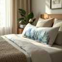 Winter Forest Body Pillow Cover 20x54,Christmas Body Pillow Case,Christmas Pillowcase,Winter Pillows Covers,Winter Gifts for Women,Watercolour Xmas Tree Forest Green Long Pillow Case (Color06)