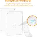 LIANHELILAI 5x7 Picture Frame Clear Acrylic Magnetic Tabletop Photo Frame Frameless with Removable Magnetic Stand for Home/Office Desk/Table Picture/Note Display, 2 Pack (Clear, 5 * 7 in)