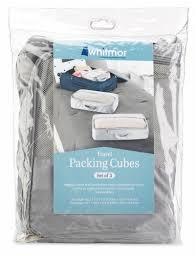 WHITMOR Travel Packing Cubes Pack Of 3 Gray