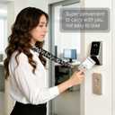 Stretchy Scrunchie Lanyard for Id Badges, Cute Teacher Lanyard Keychain Wristlet with 4 Id Holders for Women,Nurses (Black Floral)