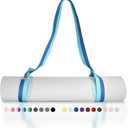 Tumaz Yoga Mat Strap [MAT NOT Included] (2 Sizes) with Extra Thick & Comfy Delicate Texture, Adjustable Yoga Mat Carrier (85 IN, 03. Blue Match)