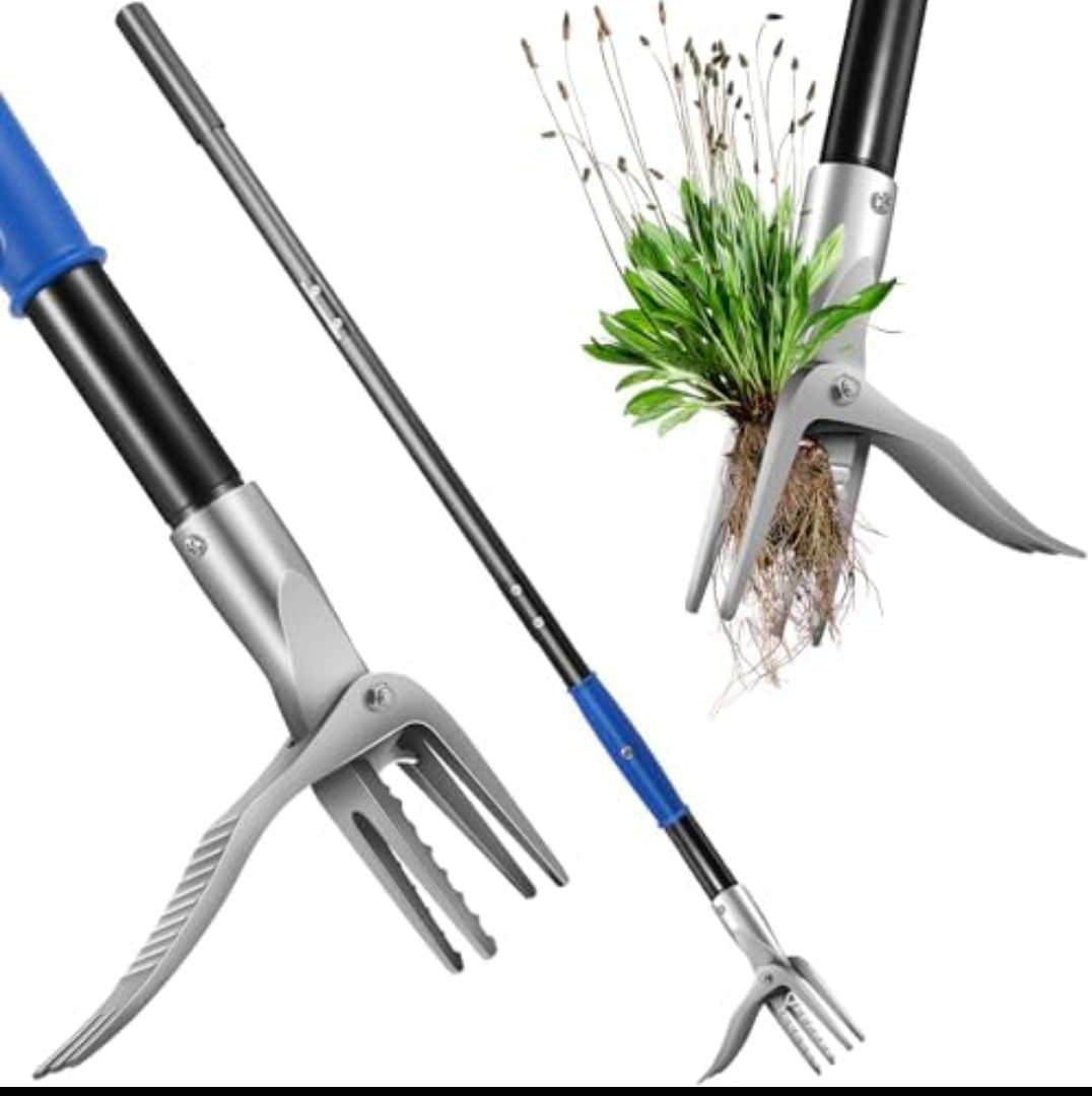 sancat 50” Weed Puller Tool for Crabgrass, Dandelion etc,Stand Up Weeder with Easy-Eject Mechanism, Steel Handle, Steel Claw,Garden Weed Remover Tool Without Bending, Pulling,Kneeling.