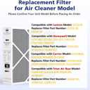 2 Pack 20x25x5 MERV 16 Air Filter, Compatible with Lennox HCC20-28 MERV 16 Furnace Filter for HVAC System, Part Number HCF20-16, HCF20-10