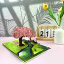 Pop Up Anniversary Cards 3D Cherry Blossom Bridge with Couple in Love, Romantic Greeting Card for Wife, Husband, Her, Him, Wedding Card, Happy Valentines Day, 6"x 8" Happy Mothers Day Pop Up Card