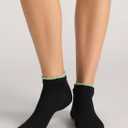 Ted Baker Women's Low Cut Double Cuff Socks (3-Pack) (Black)