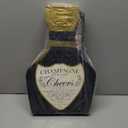 Black and Gold Champagne Piata with Stick 17X10X5 great for 21st Birthday, Decorations, Graduation, New Years & Wedding Props - Fits party favors